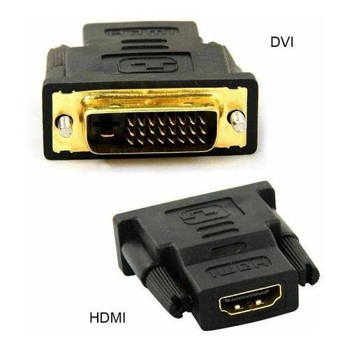 Adaptador Conector Dvi Digital 24+1 Macho Para Hdmi Fêmea
