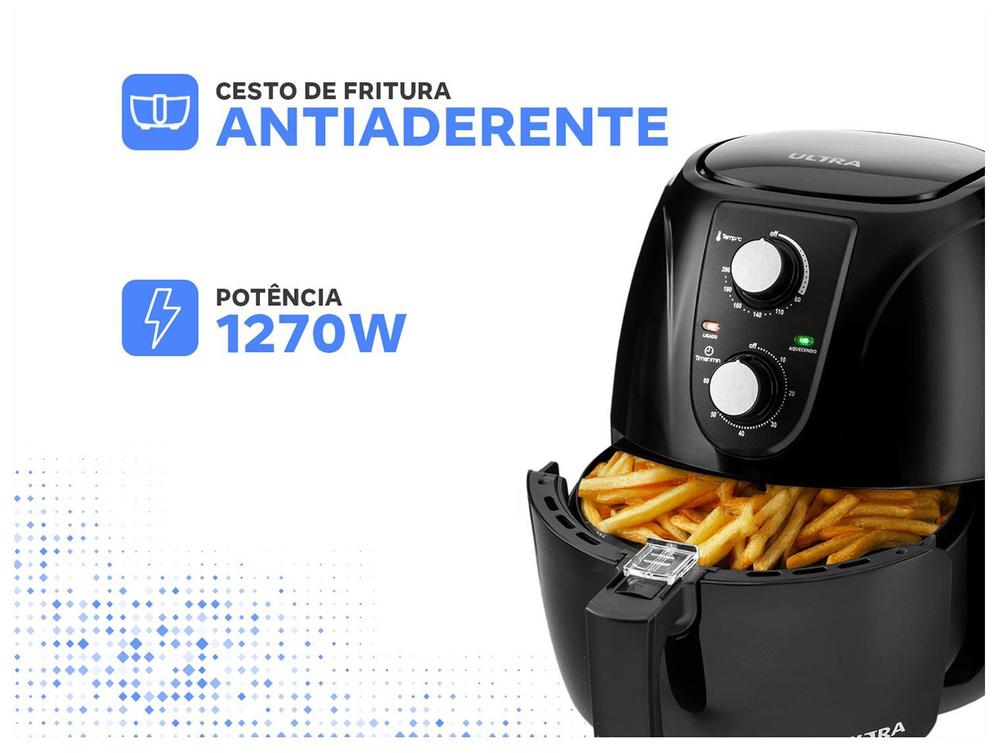 Air Fryer Ultra AF-UT-01 Preta com Timer 3,2L