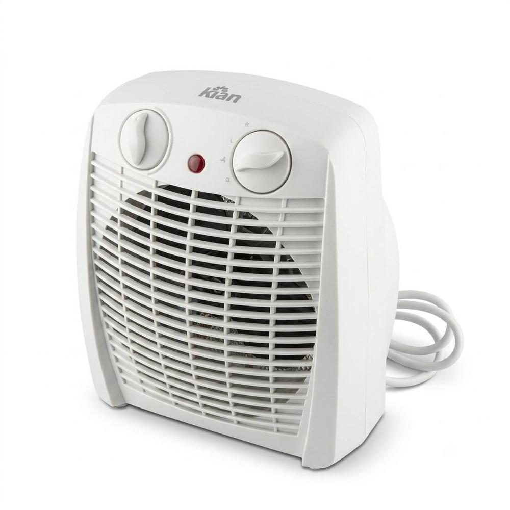Aquecedor Elétrico Kian AQ100 Branco 1800W Portátil 2 em 1 Aquece e Ventila 220V