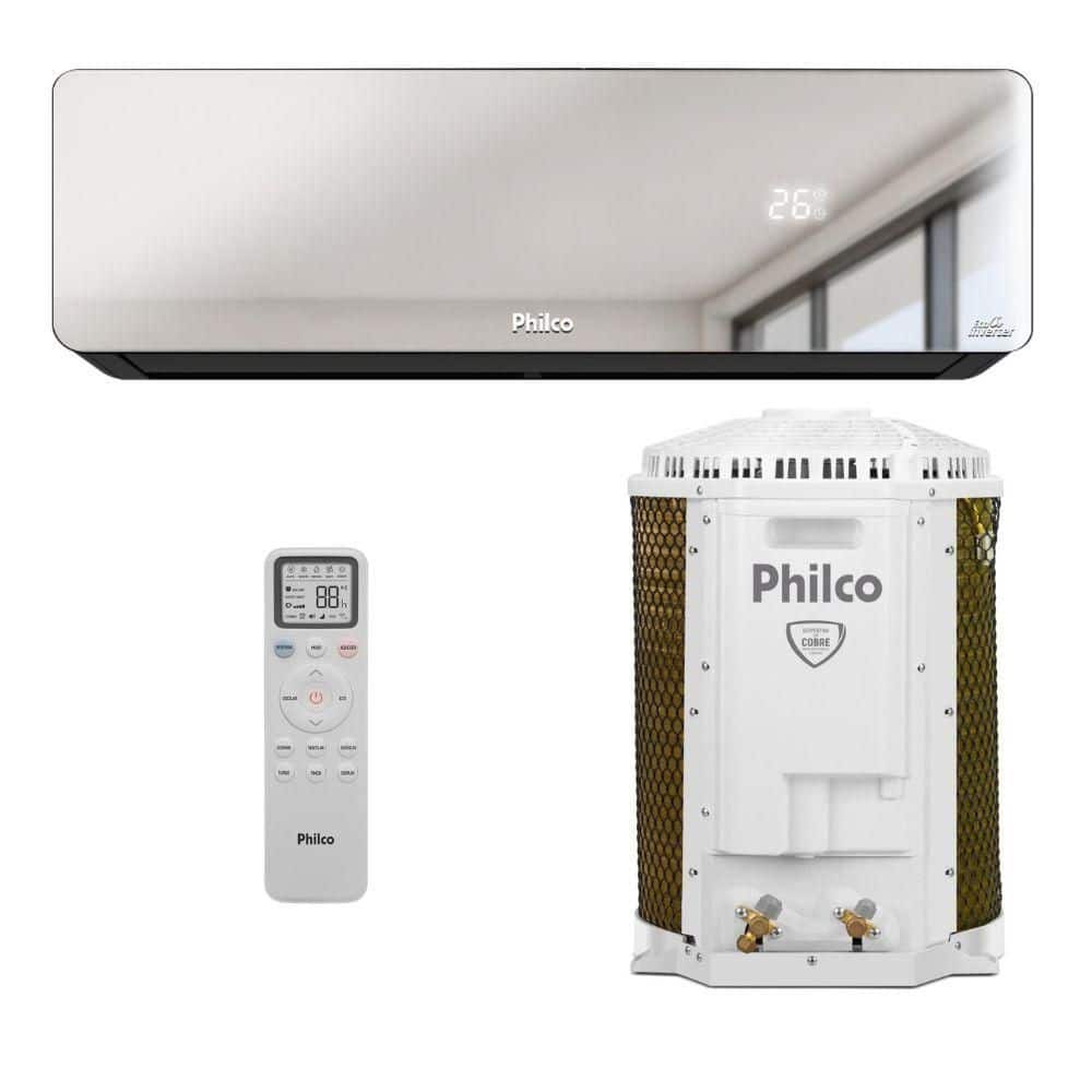 Ar Condicionado Split Inverter Philco PAC12QG Espelhado 12000 BTUs Quente e Frio 220V