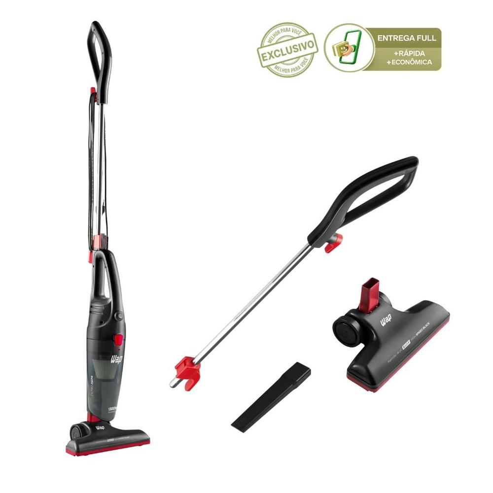 Aspirador de Pó Vertical e de Mão HIGH SPEED BLACK 2 em 1, 1,2L 1300W WAP