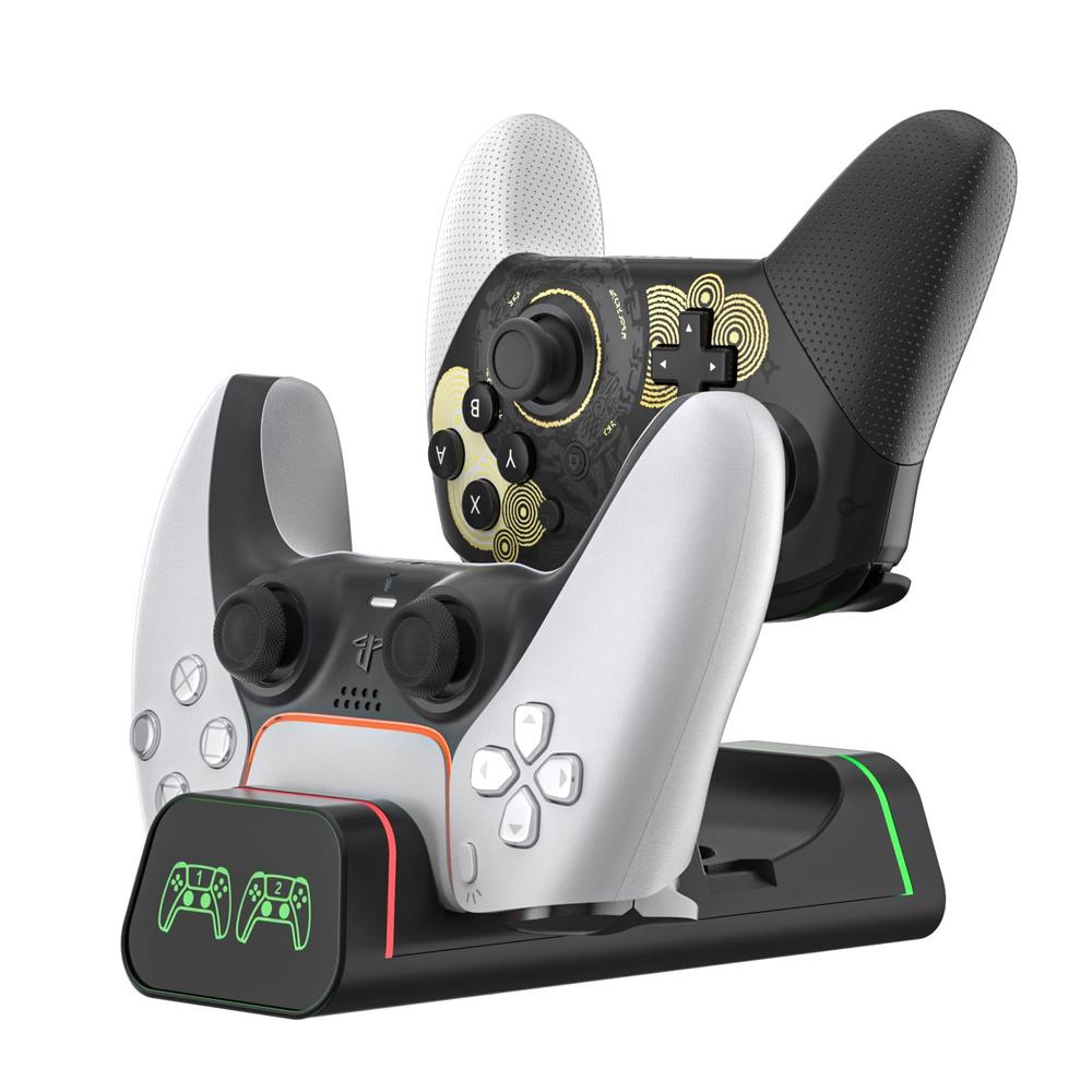 Base de Carregamento para Controle ECHZOVE PS5/Switch/Xbox Preta