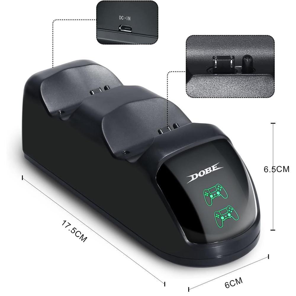 Base Dock Carregador Duplo 2 Controles Ps4 / Slim / Pro - foto 3