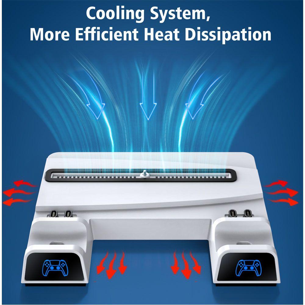 Base Suporte Vertical Ps 5 Multifuncional Cooler Carregador - foto 3