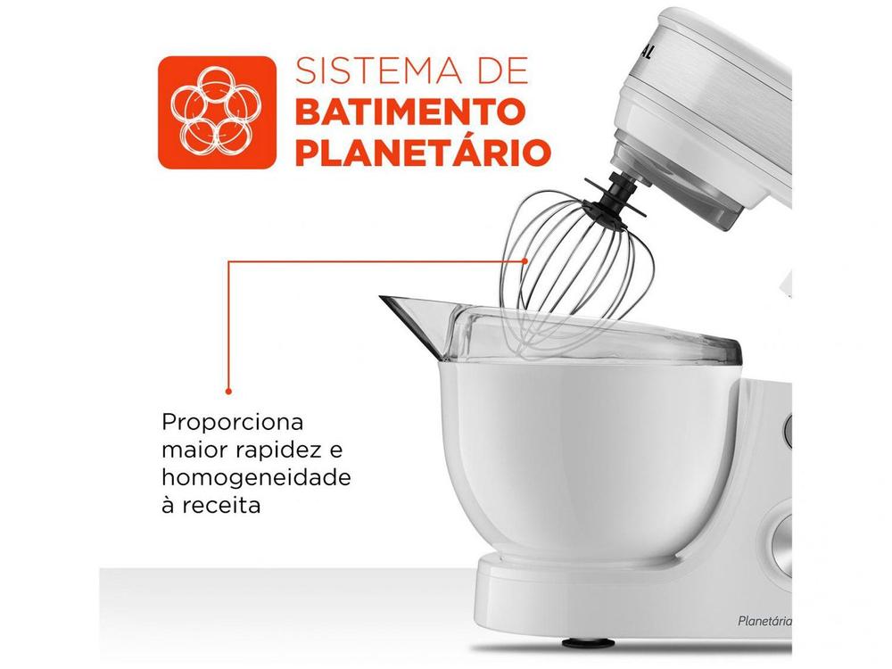 Batedeira Planetária Mondial Branco e Inox 700W - foto 4