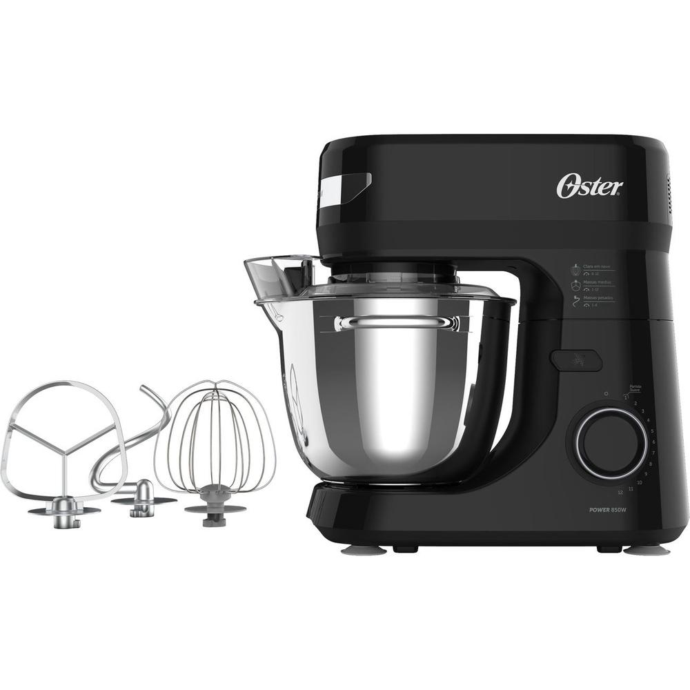 Batedeira Planetária Oster 4L 850W Preto/inox 220V OBAT641-220