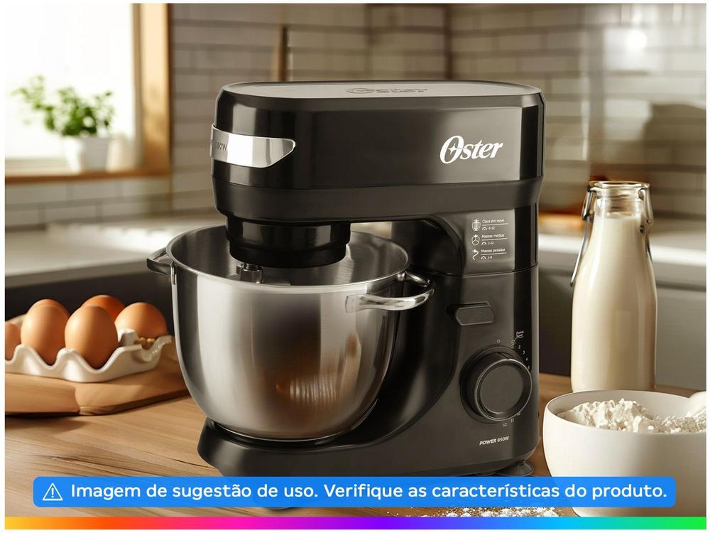 Batedeira Planetária Oster 4L 850W Preto/inox 220V OBAT641-220