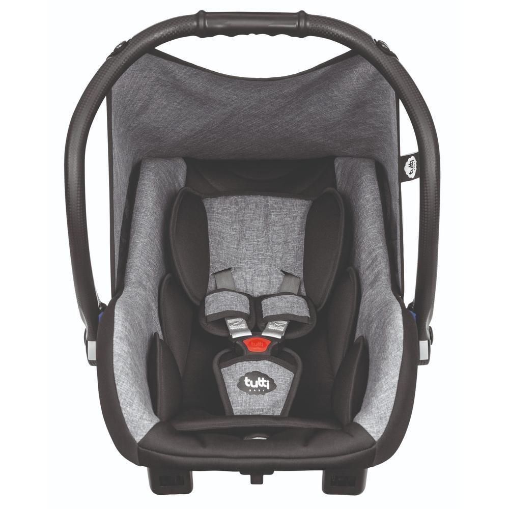 Bebê Conforto Tutti Baby Silver Apoio Cabeça Tecido Lavável Até 13kg Cinza Preto