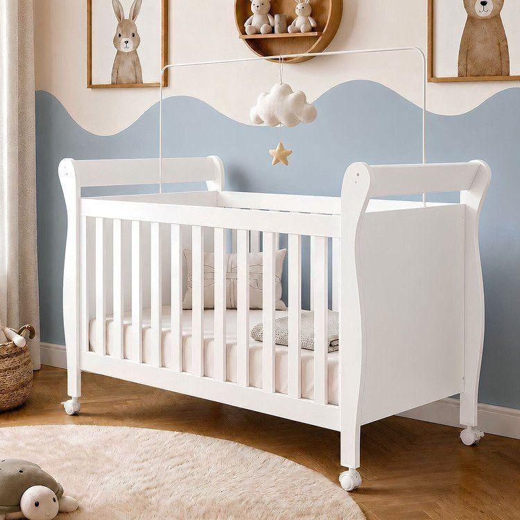 Berço Mini Cama 100% MDF Slim com 3 Níveis de Altura