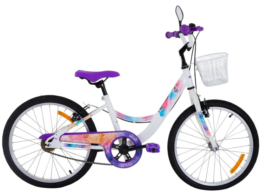 Bicicleta Aro 20 Infantil Caloi Ceci com Cestinha Freio V Brake