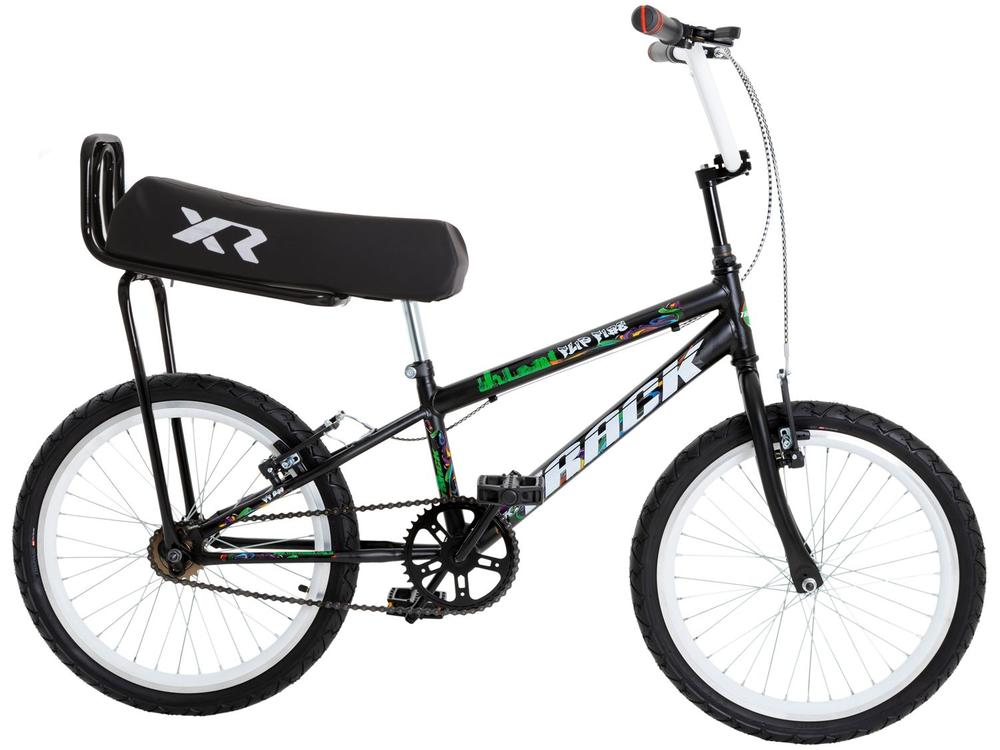 Bicicleta Infantil Aro 20" TK3 Flip Fire Preto com Banco de Mobilete Freio V-Brake Preto