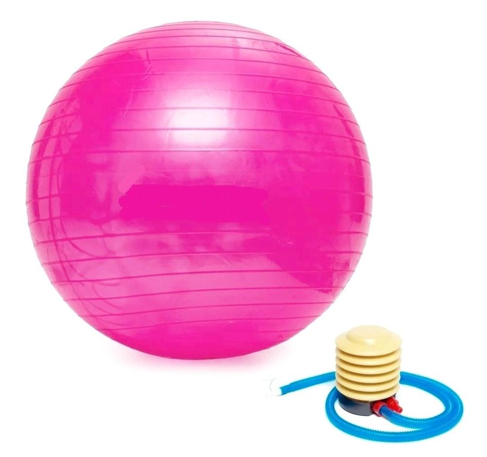 Bola Pilates Yoga Abdominal 65cm com Bomba manual para enchimento - Nehc