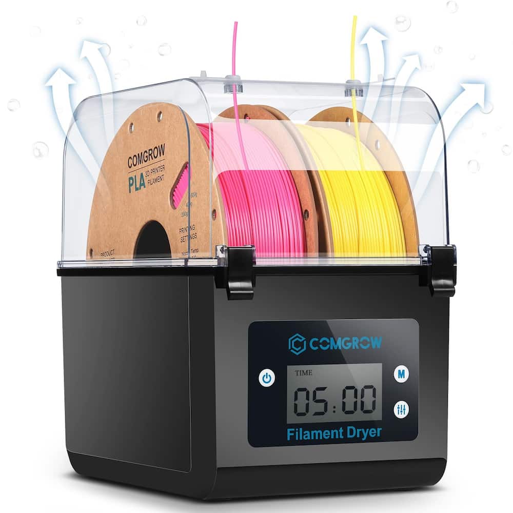 Caixa de secador de filamentos para impressora 3D Comgrow compatível com 1,75/2,85 mm