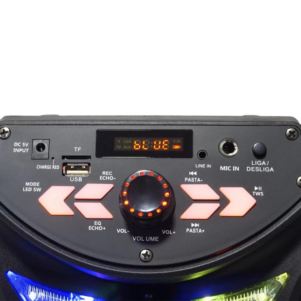 Caixa de Som Amplificada Preta Bivolt Bluetooth Aca 255 Hit 250w Amvox
