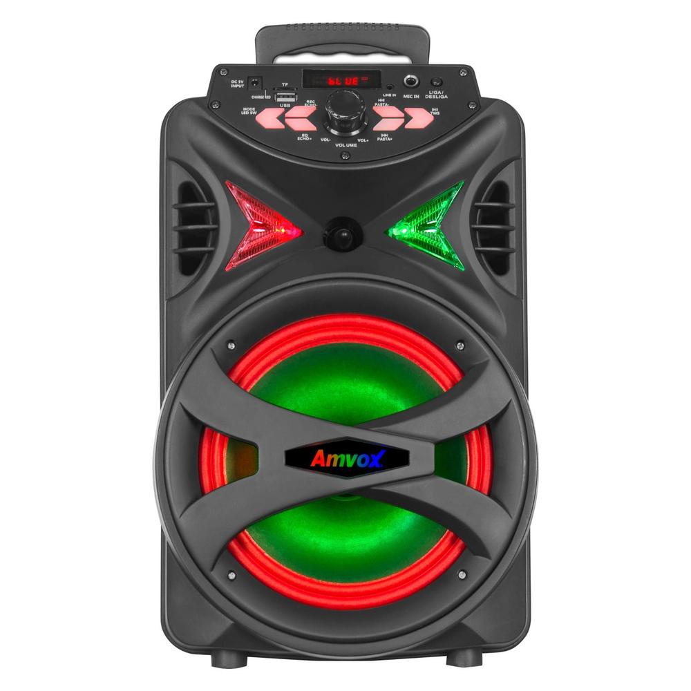 Caixa de Som Amplificada Preta Bivolt Bluetooth Aca 255 Hit 250w Amvox