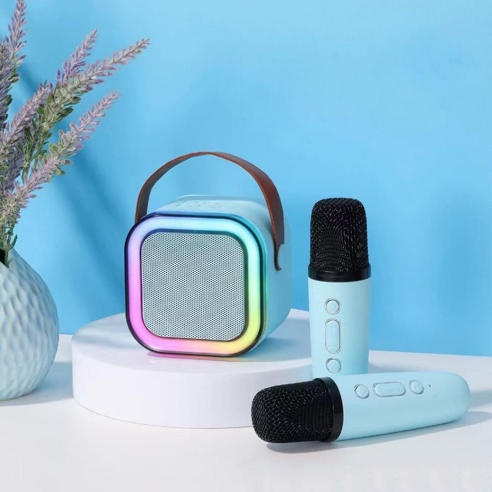 Caixa De Som Com Microfone Karaokê sem fio Bluetooth Brincadeira Família Criança