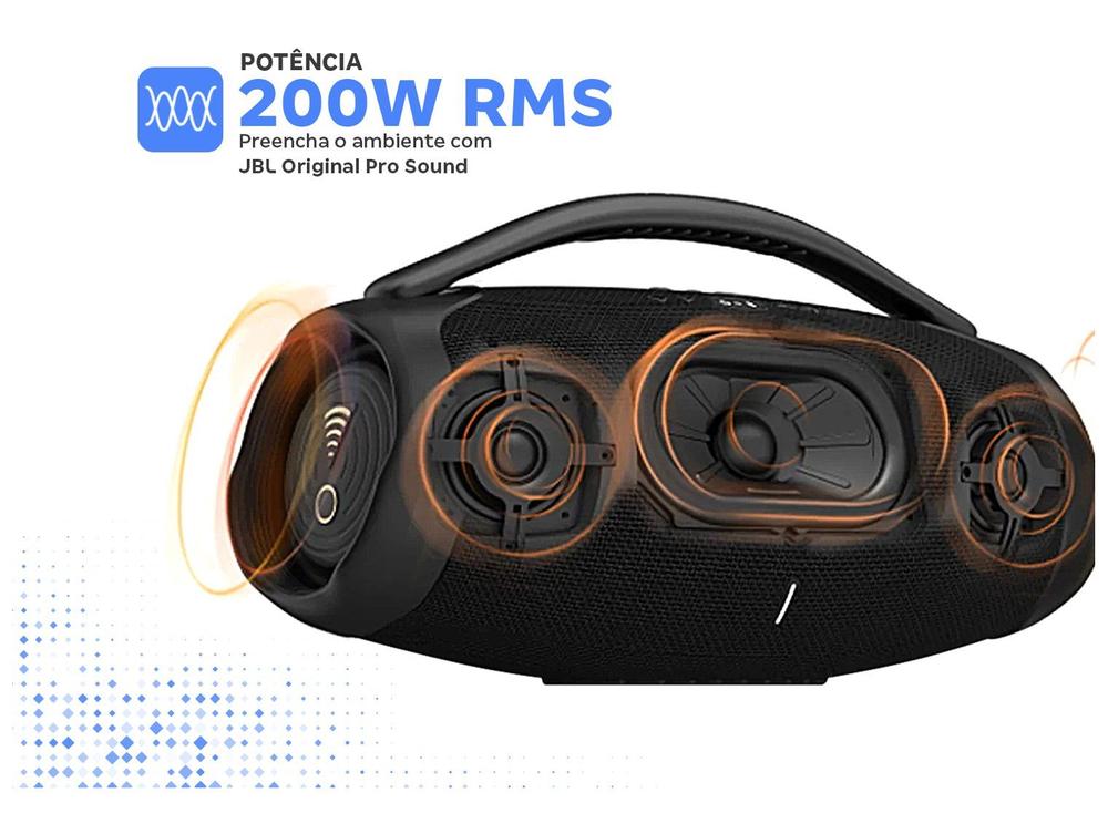 Caixa de Som JBL Boombox 3 Wi-Fi Bluetooth Portátil à Prova de Água 200W