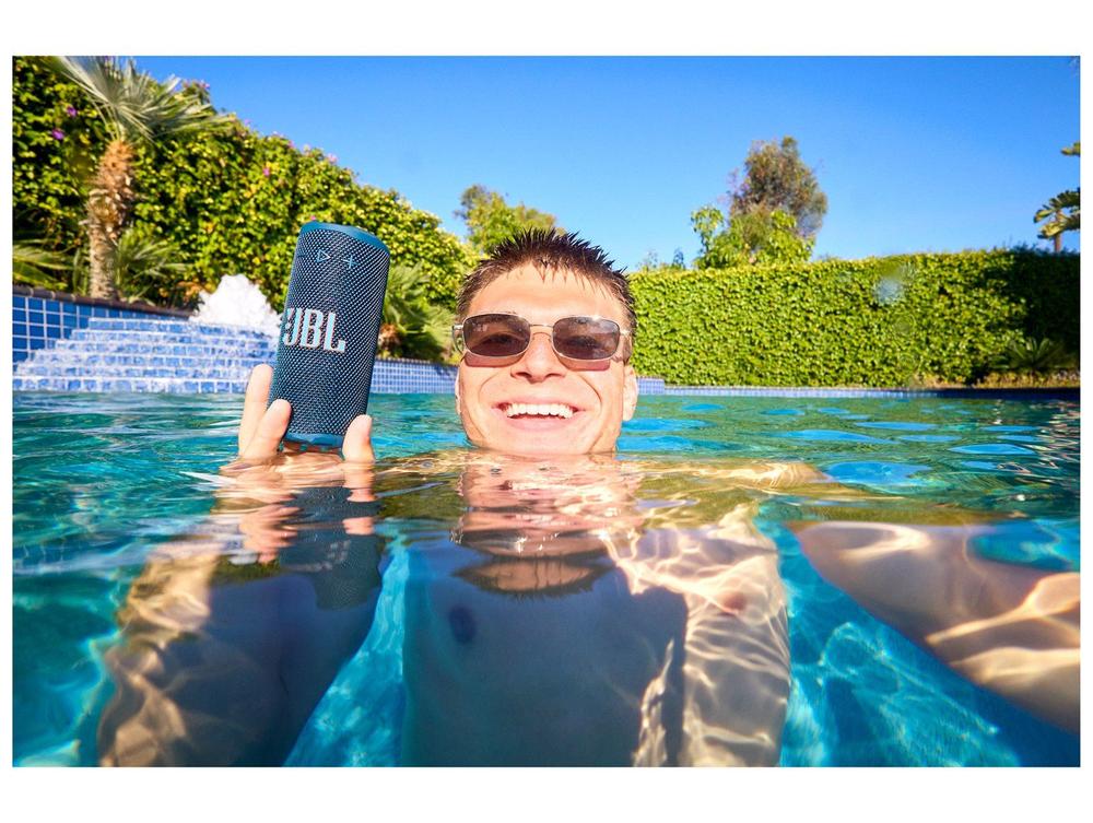 Caixa De Som Jbl Grip Bluetooth Portátil Azul Com Luz