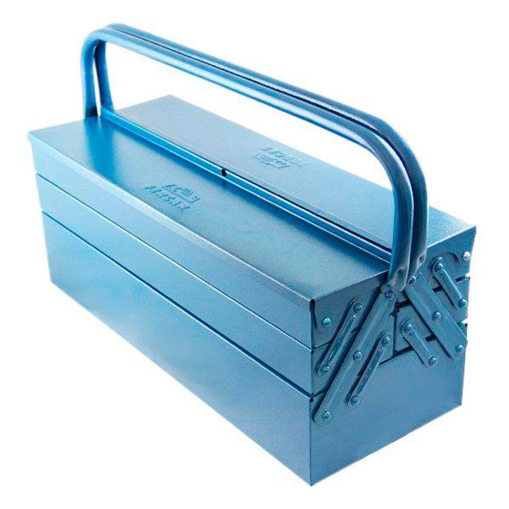 Caixa Sanfonada Azul 5 Gavetas 50x20x21cm Fercar