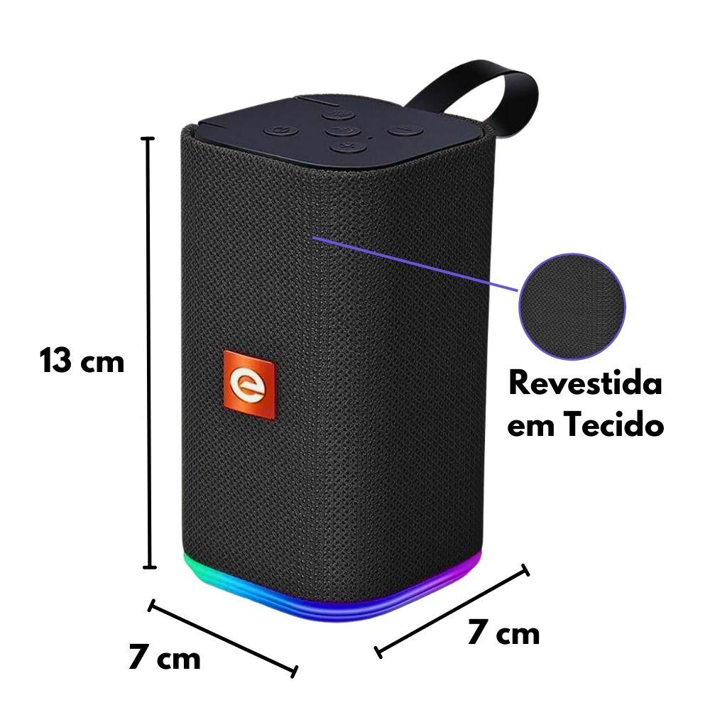 Caixinha de Som Soundbox Bluetooth Multimidia Portátil USB MicroSD Auxiliar Exbom CS-M31BTL 5W