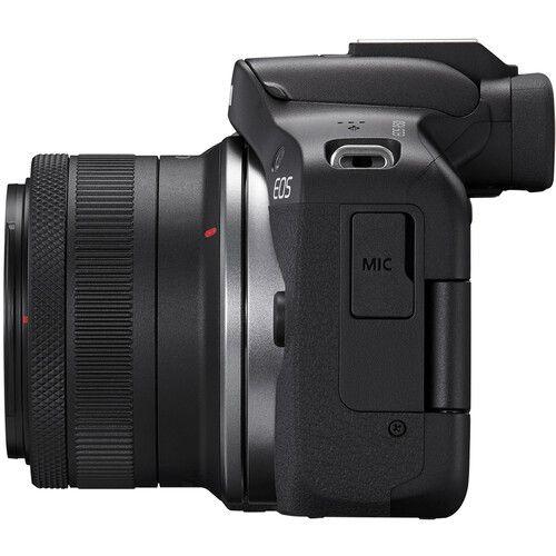 Câmera canon eos r50 com lente 18-45mm mirrorless