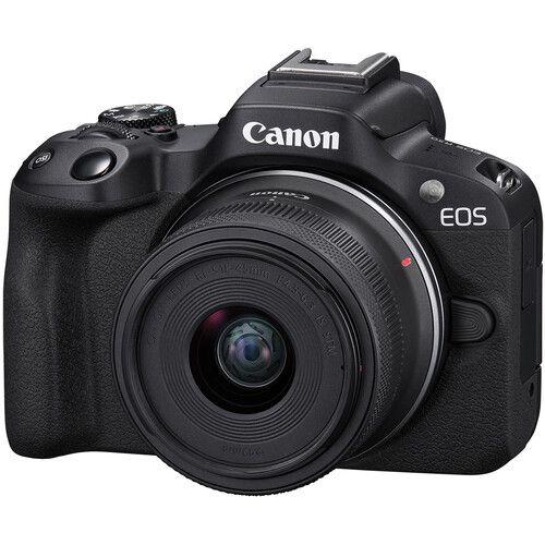 Câmera canon eos r50 com lente 18-45mm mirrorless