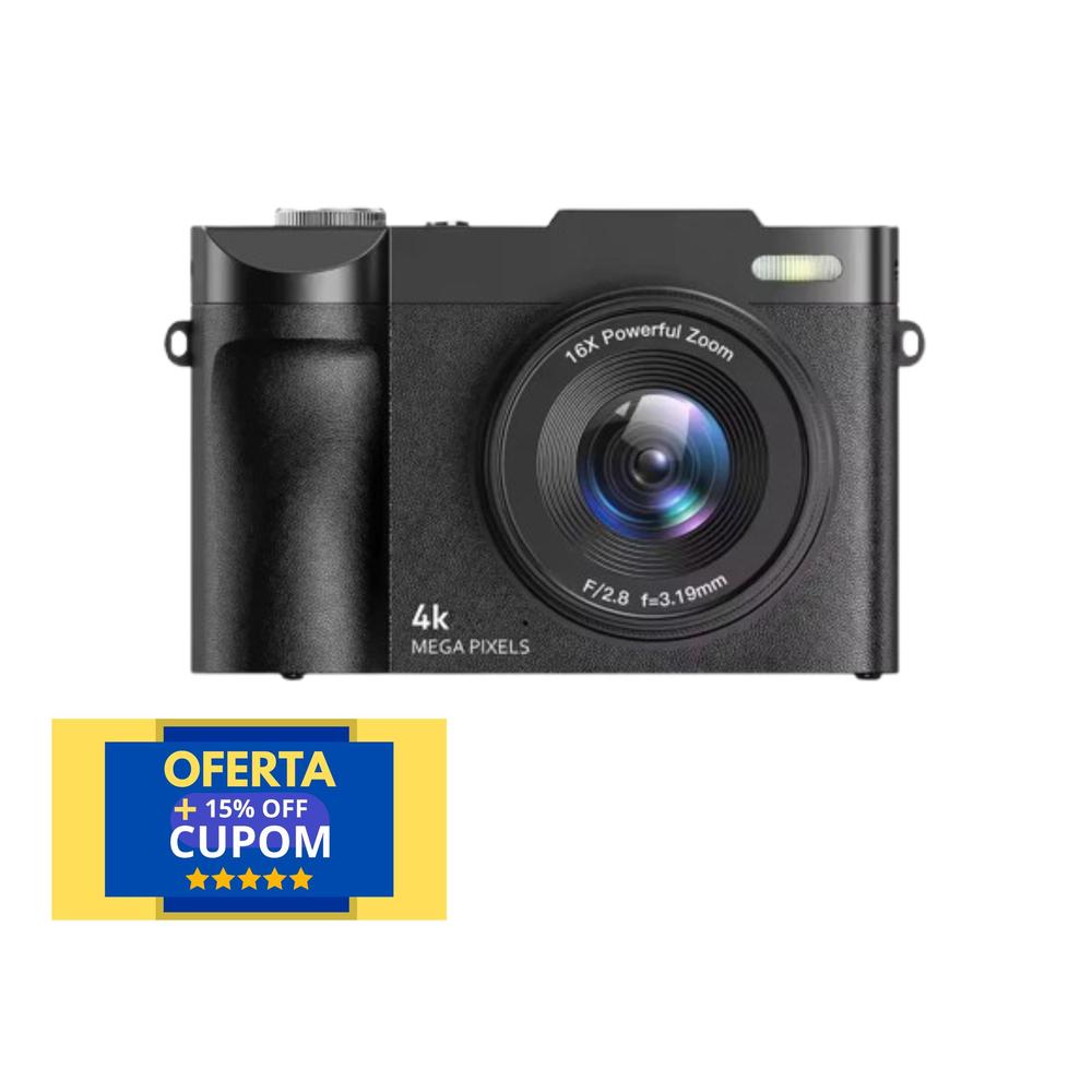 Câmera Digital De Fotografia Profissional 2025 16x 50mp bateria 3.7 1500 wifi