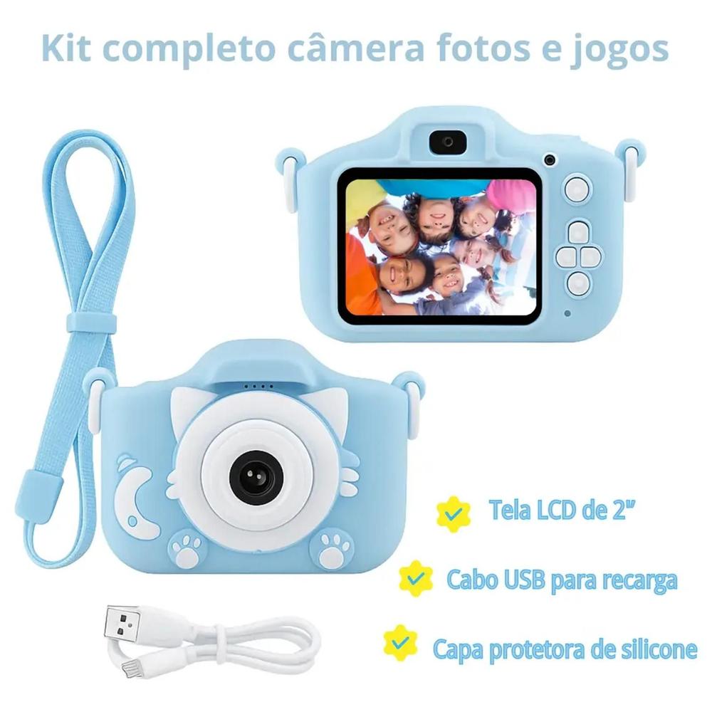 Câmera Infantil Digital Com Jogos E Vídeo Hd Câmera De Fotos - foto 3