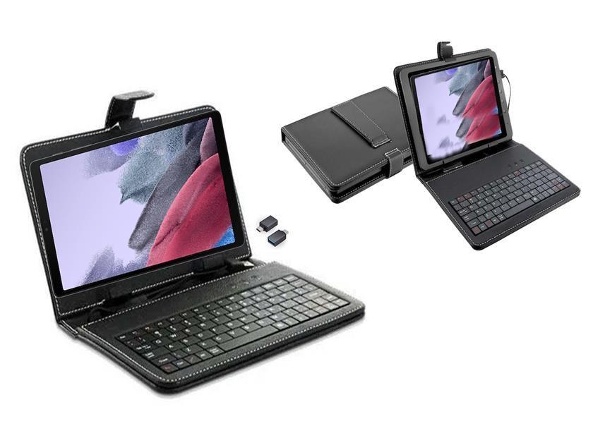 Capa c/ Teclado p/ Tablet Samsung Galaxy A7 Lite 8.7 T220 T225 T290 T295 + Caneta OTG - Commercedai