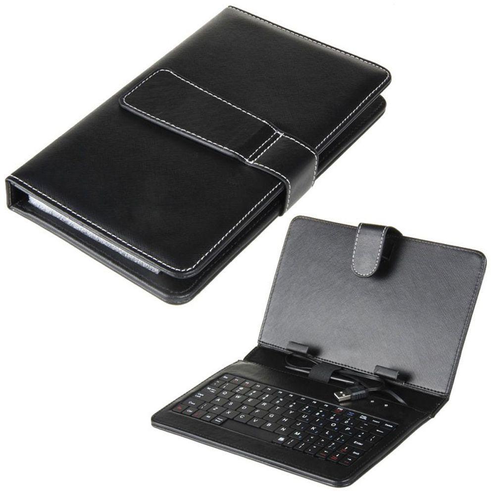 Capa c/ Teclado p/ Tablet Samsung Galaxy A7 Lite 8.7 T220 T225 T290 T295 + Caneta OTG - Commercedai