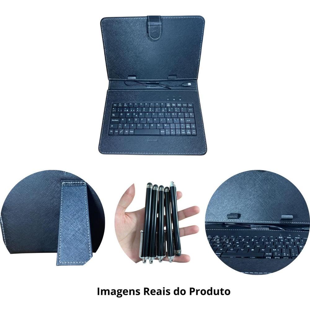 Capa com teclado p/ Tablet Samsung Galaxy Tab A11 8.7 + Caneta Touch - DaiCommerce