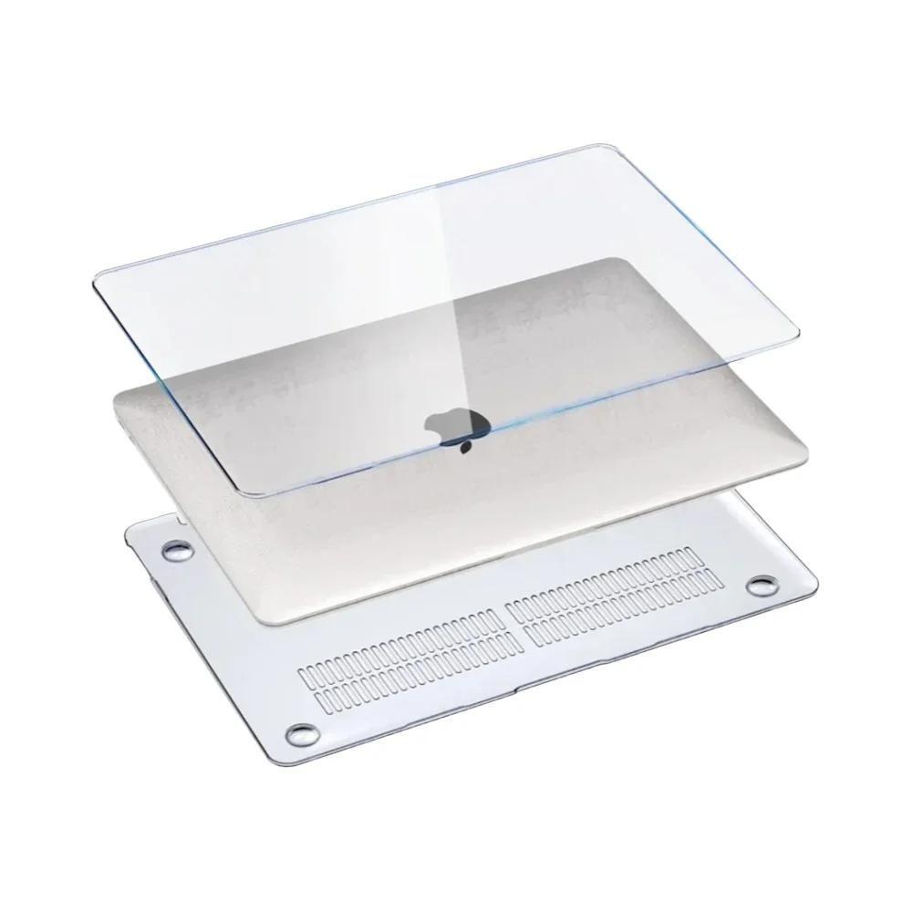 Capa Dura Transparente Preta Para MacBook Air 13.6, MacBook pro 13 M1 M2, 12, 14, 16 M5, Macbook Neo