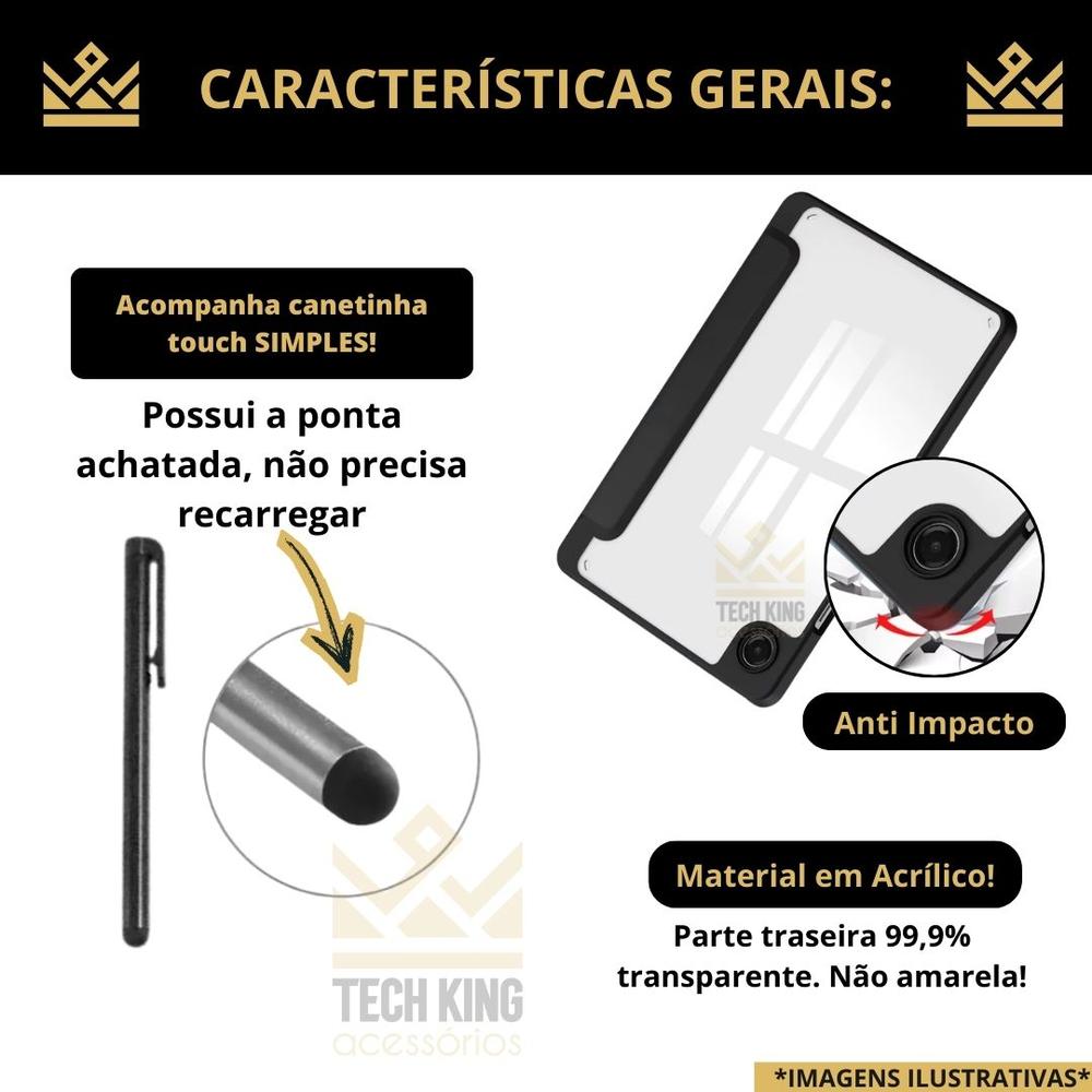 Capa fundo acrilico + caneta para Galaxy A11 8,7” SM-X130 - genérica