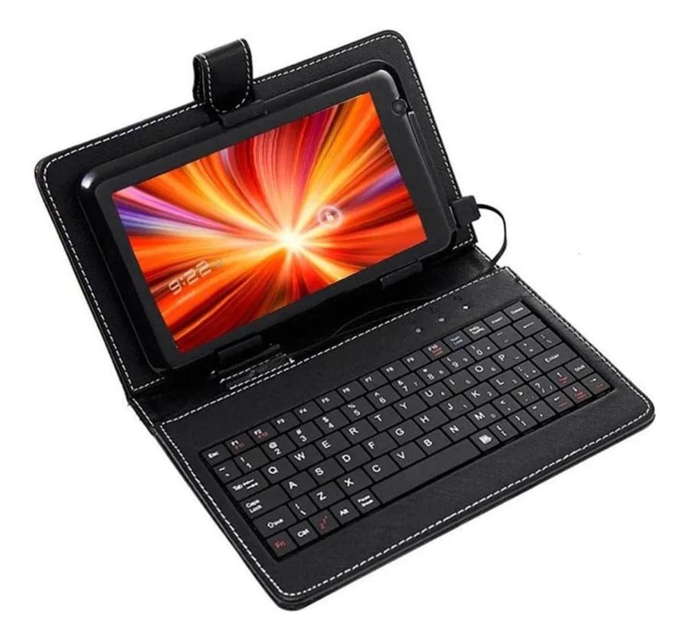 Capa Teclado + Pelicula + Caneta Para o Tablet Samsung Galaxy A11 8.7 Polegadas - Fam / Hami / LK / Lucky...