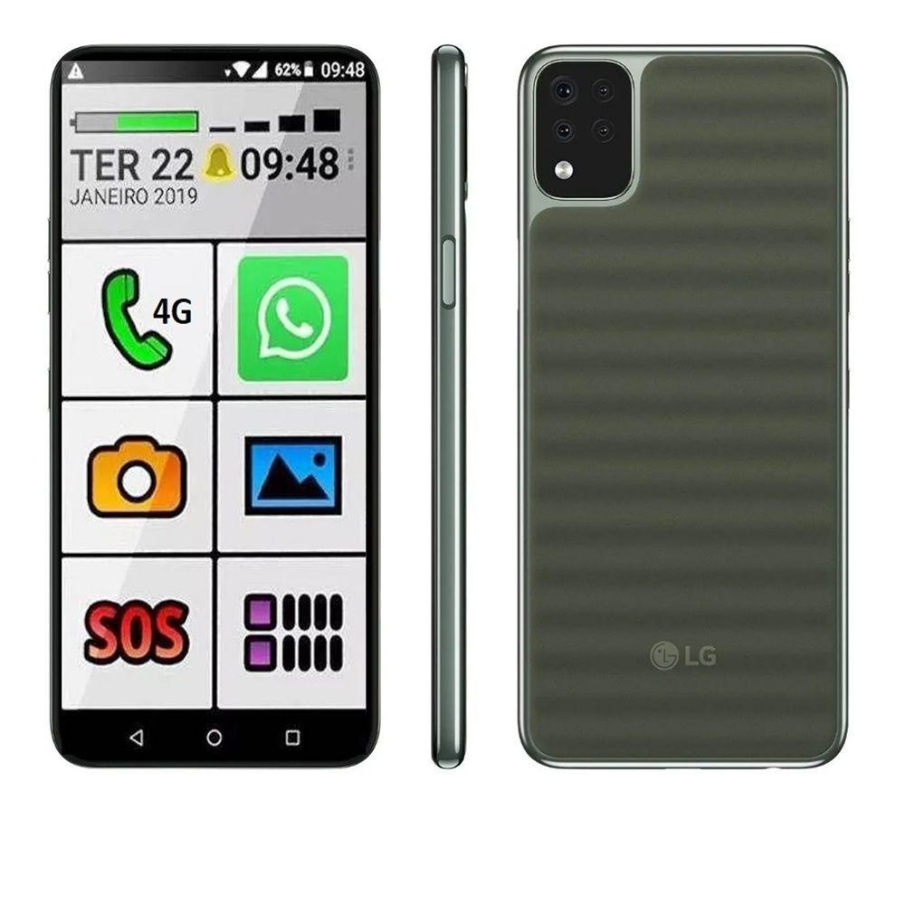 Celular Idoso LG 64 Gb 3 Gb Ram Botão Grande Fácil Usar