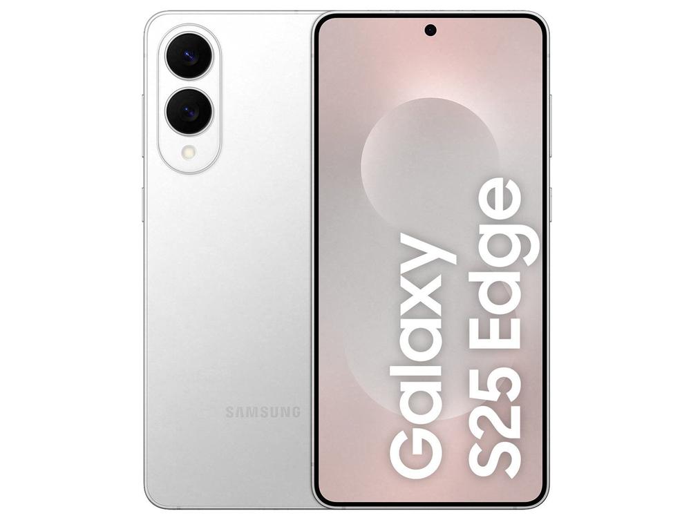 Celular Samsung Galaxy S25 Edge 512GB Titânio Prata 5G 12GB RAM 6,7" Câm. Dupla + Selfie 12MP