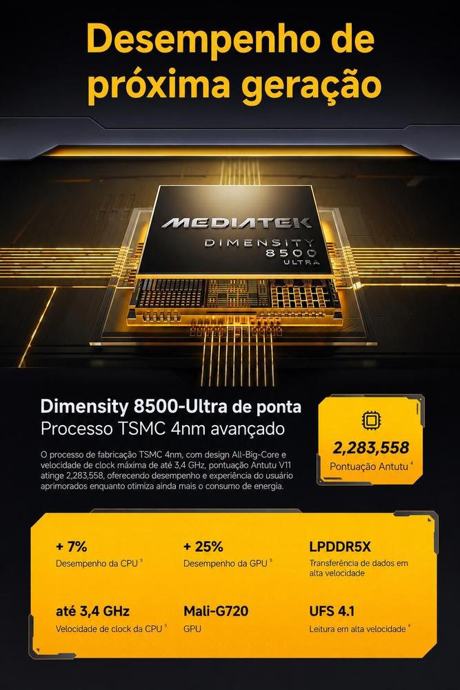 Celular Xiaomi Poco X8 Pro 512GB 12GB RAM 5G Versão Global Original Lançamento Câmera Incrível Com NFC... - foto 4