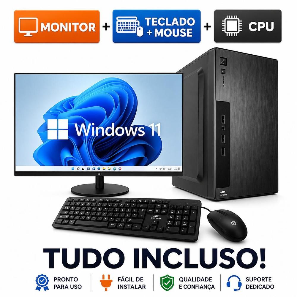 Computador Completo Core i3 8GB RAM SSD 120GB Monitor 19 Teclado Mouse Windows 11 Pc Pronto para Uso - NEXFRAN - foto 3