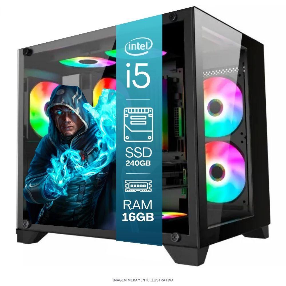Computador PC Gamer Completo TOB Intel Core i7 SSD 240GB 8GB Gabinete Aquário Teclado Mouse Mouse Pad e...