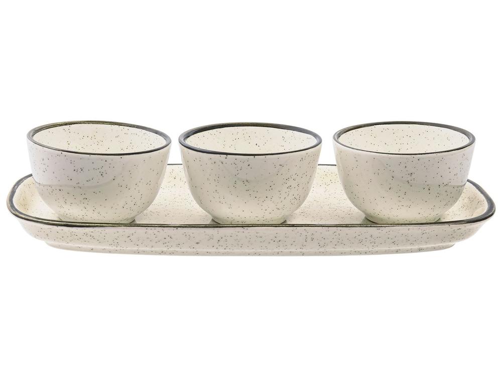 Conjunto para Servir Oxford Brisa 4 Peças de Cerâmica