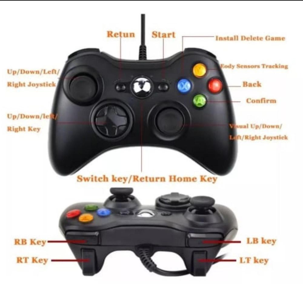 Controle Para Xbox 360 Com Fio Joystick Tv/pc/android - foto 4