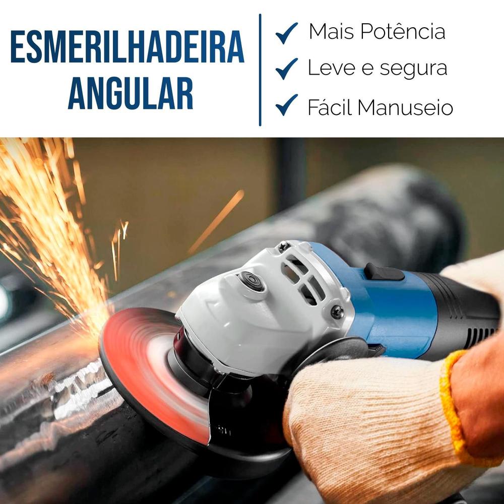Esmerilhadeira Angular 115mm 4 1/2 820w 11000rpm Oferta - Holtter Ferramentas - foto 4