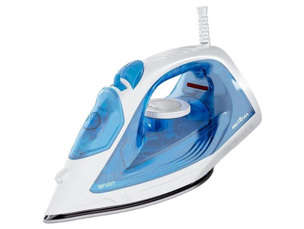 Ferro Passar a Vapor Britânia BFV07 210ml Base Antiaderente 1600W 23 Saídas Vapor Vertical