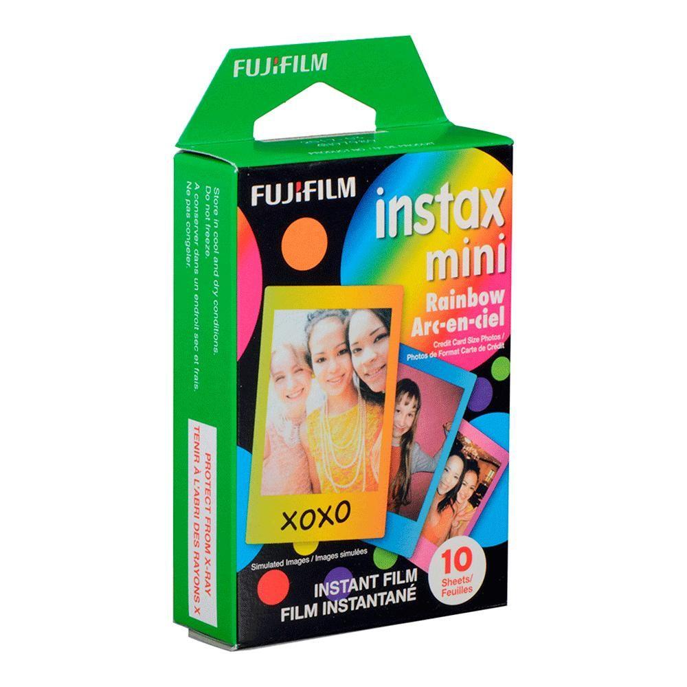 Filme Fujifilm para Câmera Fotográfica Instantânea Instax Mini Rainbow Pack 10 fotos coloridas