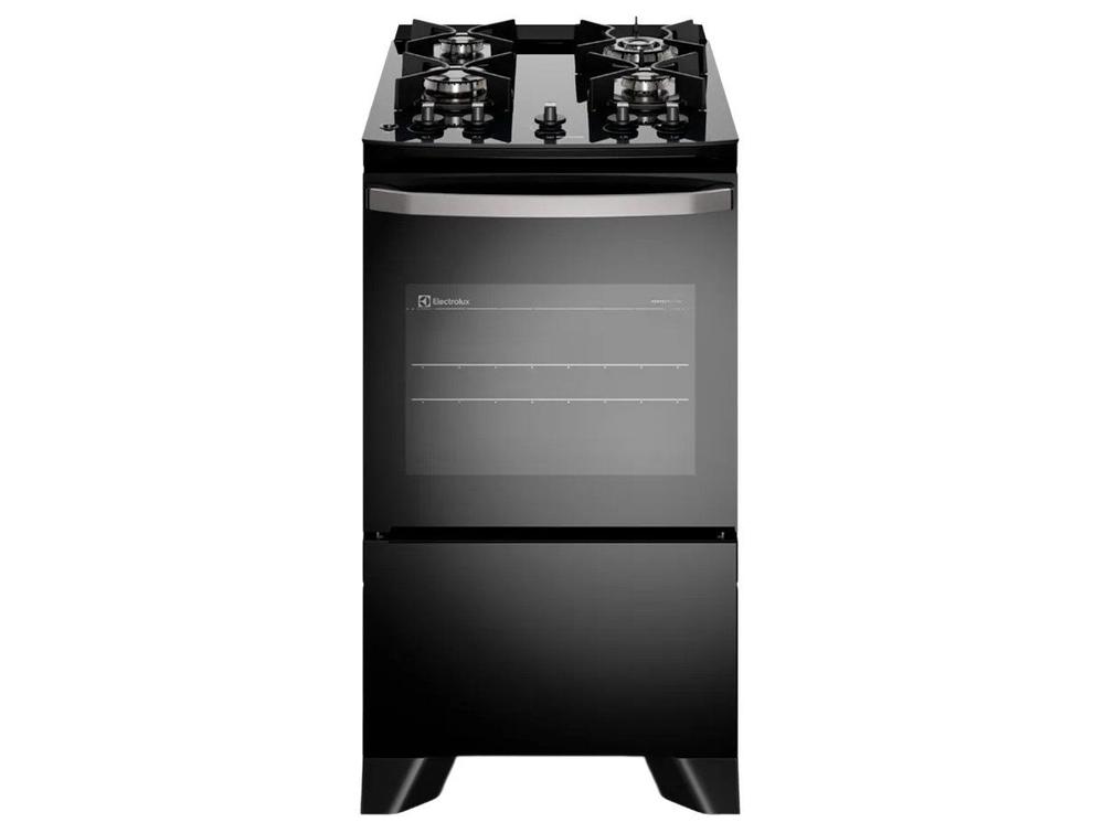 Fogão 4 bocas Electrolux Preto Efficient Mesa Vidro, Tripla Chama e PerfectCook (FE4GB)