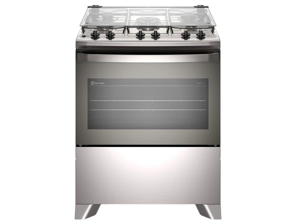 Fogão 5 Bocas Electrolux Inox Cinza Efficient FE5IG