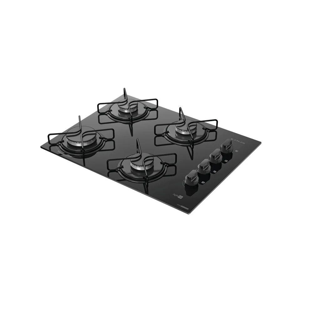 Fogão Cooktop 4 Bocas Mesa Vidro Atlas Agile Up Preto Bivolt - foto 3