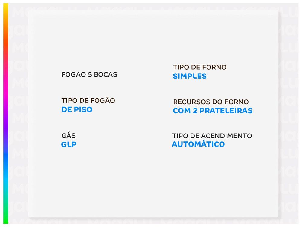Fogão Electrolux 5 Bocas Efficient com PerfectCook Preto FE5GB - foto 2