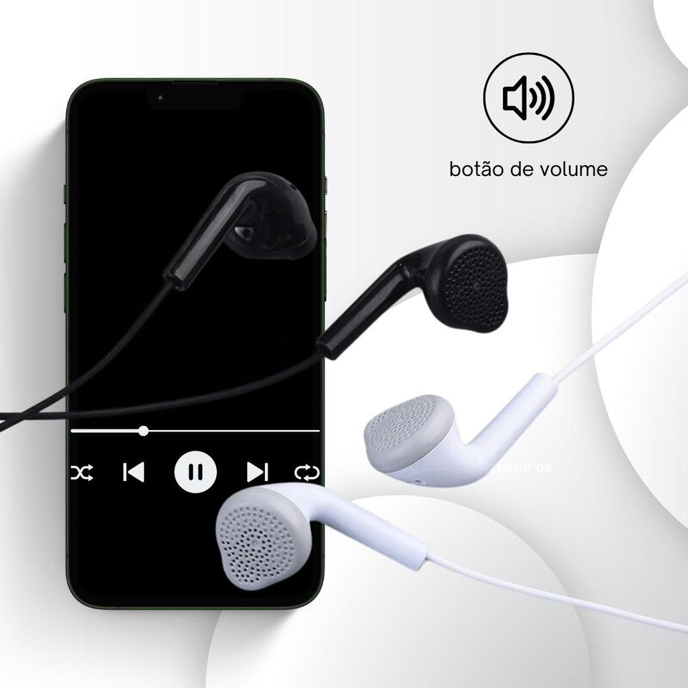 Fone De Ouvido Com Microfone Compatível com Samsung Galaxy