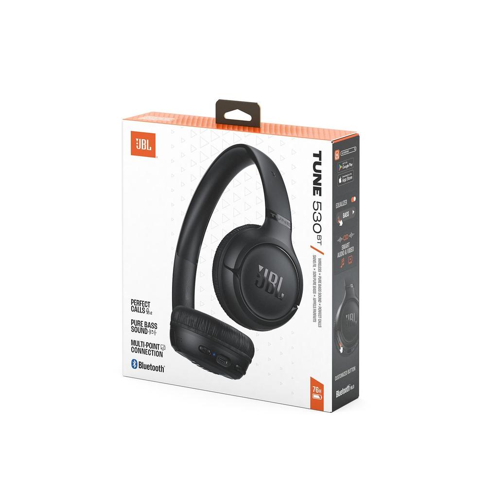 Fone de Ouvido Headset JBL Tune 530BT Headphones Onear Bluetooth Preto